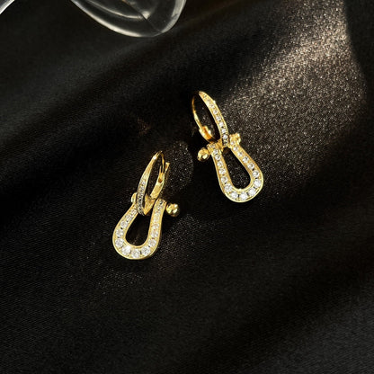 [Amore Jewelry]FORCE 10 FULL DIAMOND DROP EARRINGS MEDIUM MODEL