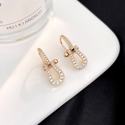 [Amore Jewelry]FORCE 10 FULL DIAMOND DROP EARRINGS MEDIUM MODEL