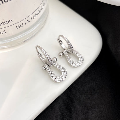 [Amore Jewelry]FORCE 10 FULL DIAMOND DROP EARRINGS MEDIUM MODEL