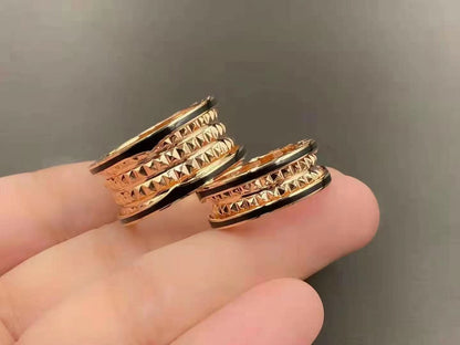 [Amore Jewelry]ZERO 1 ROCK BLACK CERAMIC PINK GOLD LARGE MODEL