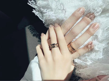 [Amore Jewelry]ZERO 1 ROCK BLACK CERAMIC PINK GOLD LARGE MODEL