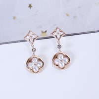 [Amore Jewelry]STAR AND SUN PINK GOLD MOP DROP EARRINGS