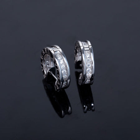 [Amore Jewelry]ZERO 1 MINI SILVER DIAMOND EARRINGS