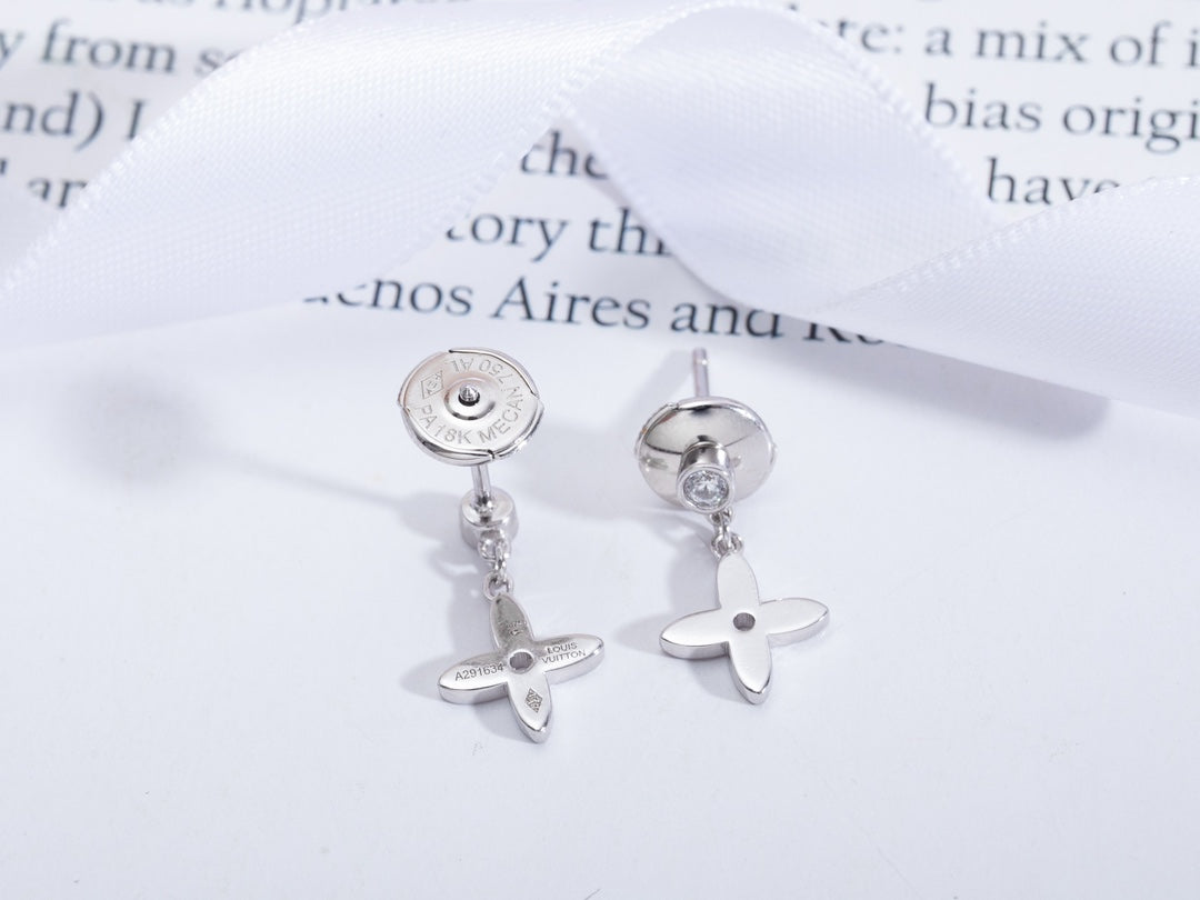 [Amore Jewelry]VIDYLLE SILVER DIAMOND MINI DROP EARRINGS