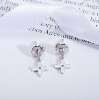 [Amore Jewelry]VIDYLLE SILVER DIAMOND MINI DROP EARRINGS