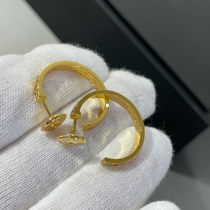 [Amore Jewelry]LOVE DIAMOND GOLD HOOP EARRINGS