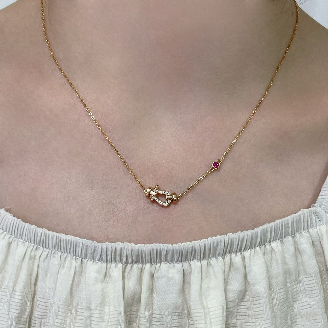 [Amore Jewelry]FORCE 10 DIAMOND PINK GOLD NECKLACE
