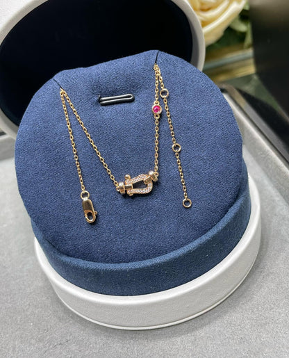 [Amore Jewelry]FORCE 10 DIAMOND PINK GOLD NECKLACE