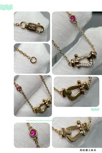 [Amore Jewelry]FORCE 10 DIAMOND PINK GOLD NECKLACE