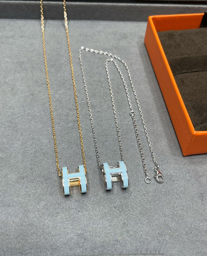 [Amore Jewelry]POP H SKY BLUE NECKLACE