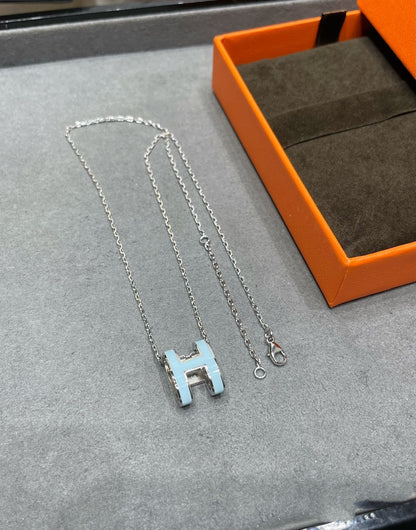 [Amore Jewelry]POP H SKY BLUE NECKLACE