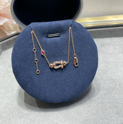 [Amore Jewelry]FORCE 10 DIAMOND CHAIN LINK PINK GOLD BRACELET