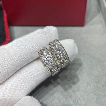 [Amore Jewelry]LOVE 5.5MM DIAMOND PAVED EARRINGS