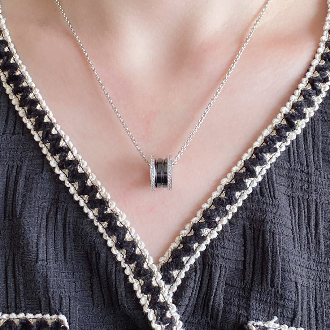 [Amore Jewelry]ZERO 1 DIAMOND CERAMIC NECKLACE