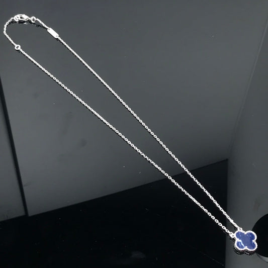 [Amore Jewelry]CLOVER PIETERSITE SILVER LONG NECKLACE