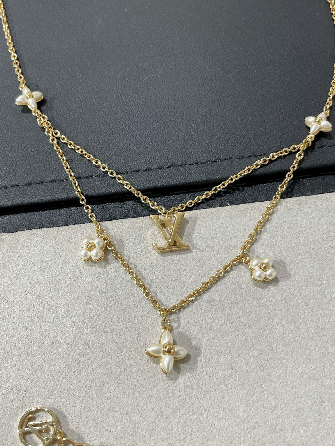 [Amore Jewelry]FLOWERGRAM GOLD MOP DOUBLE ROW NECKLACE