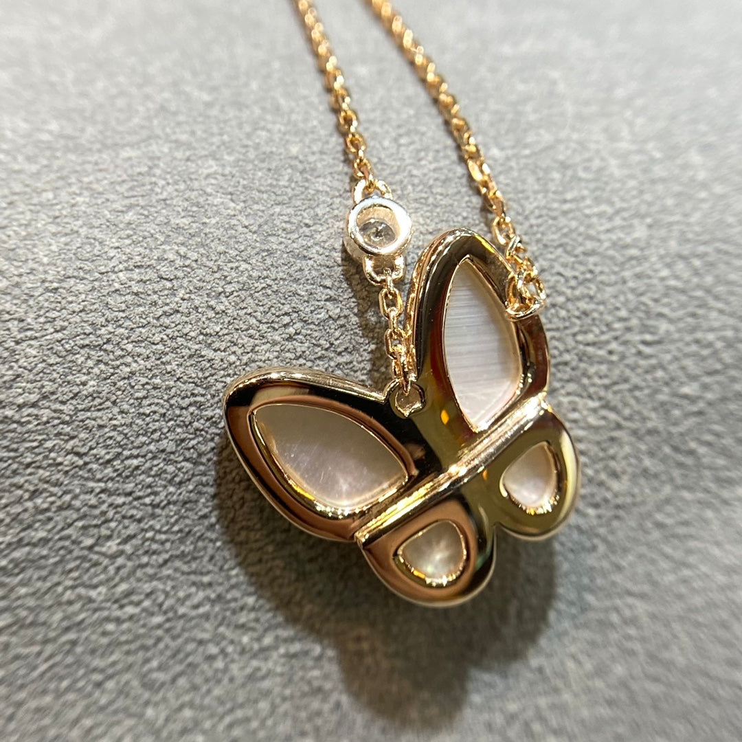 [Amore Jewelry]BUTTERFLY MOP DIAMOND NECKLACE