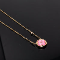 [Amore Jewelry]COLOR BLOSSOM PINK MOP SUN GOLD NECKLACE
