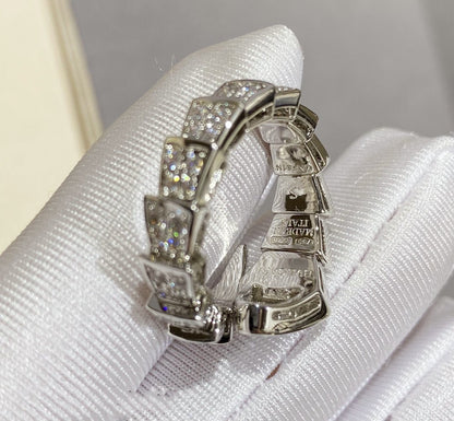 [Amore Jewelry]SERPENTI LARGE RING SILVER DIAMOND PAVED