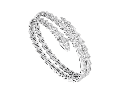 [Amore Jewelry]SERPENTI BRACELET SILVER DIAMOND DOUBLE ROW