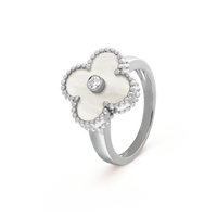 [Amore Jewelry]CLOVER SILVER MOP DIAMOND RING