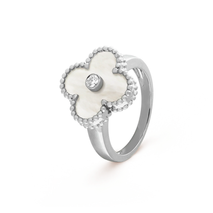 [Amore Jewelry]CLOVER SILVER MOP DIAMOND RING
