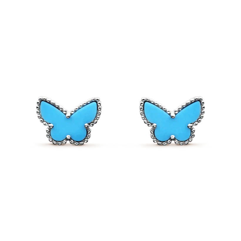 [Amore Jewelry]BUTTERFLY TURQUOISE EARRINGS SILVER