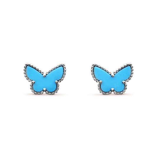 [Amore Jewelry]BUTTERFLY TURQUOISE EARRINGS SILVER