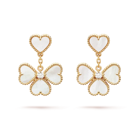 [Amore Jewelry]CLOVER SWEET WHITE MOP EARRINGS