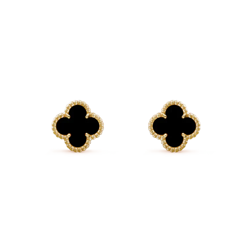 [Amore Jewelry]CLOVER MINI 9.5MM BLACK MOP EARRINGS