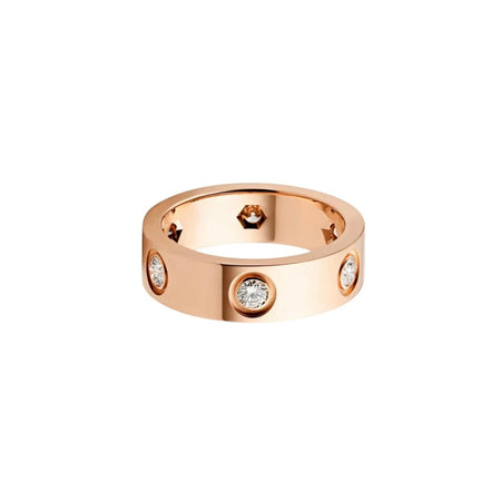 [Amore Jewelry]LOVE 5.5MM 6 DIAMOND RING