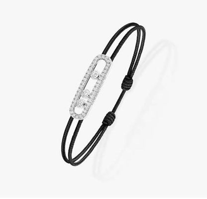 [Amore Jewelry]Messika Care(s) pink cord pavé bracelet