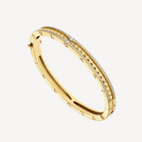 [Amore Jewelry]ZERO 1 SPIRAL AND PAVED DIAMOND GOLD BRACELET