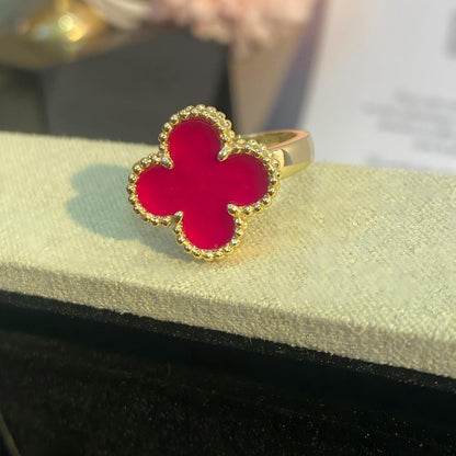 [Amore Jewelry]NEW CLOVER PINK ENAMEL RINGS