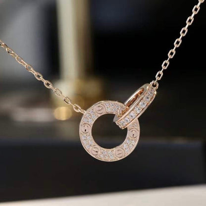 [Amore Jewelry]LOVE  FULL DIAMOND PENDANT NECKLACE