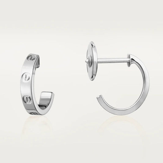 [Amore Jewelry]LOVE EARRINGS 2.65MM SILVER