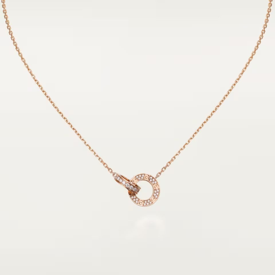 [Amore Jewelry]LOVE  FULL DIAMOND PENDANT NECKLACE