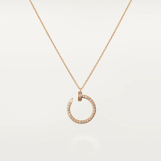 [Amore Jewelry]JUSTE NECKLACE PINK GOLD DIAMONDS