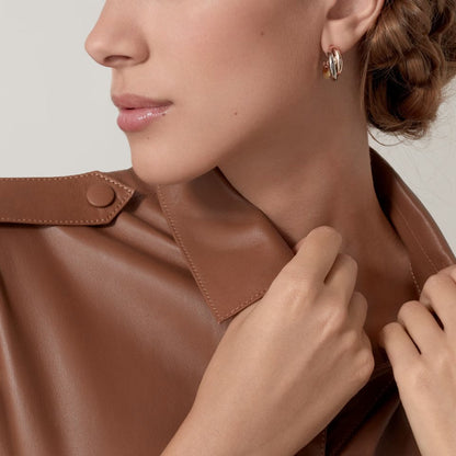 [Amore Jewelry]TRINITY ON DIAMOND CLASSIC EARRINGS