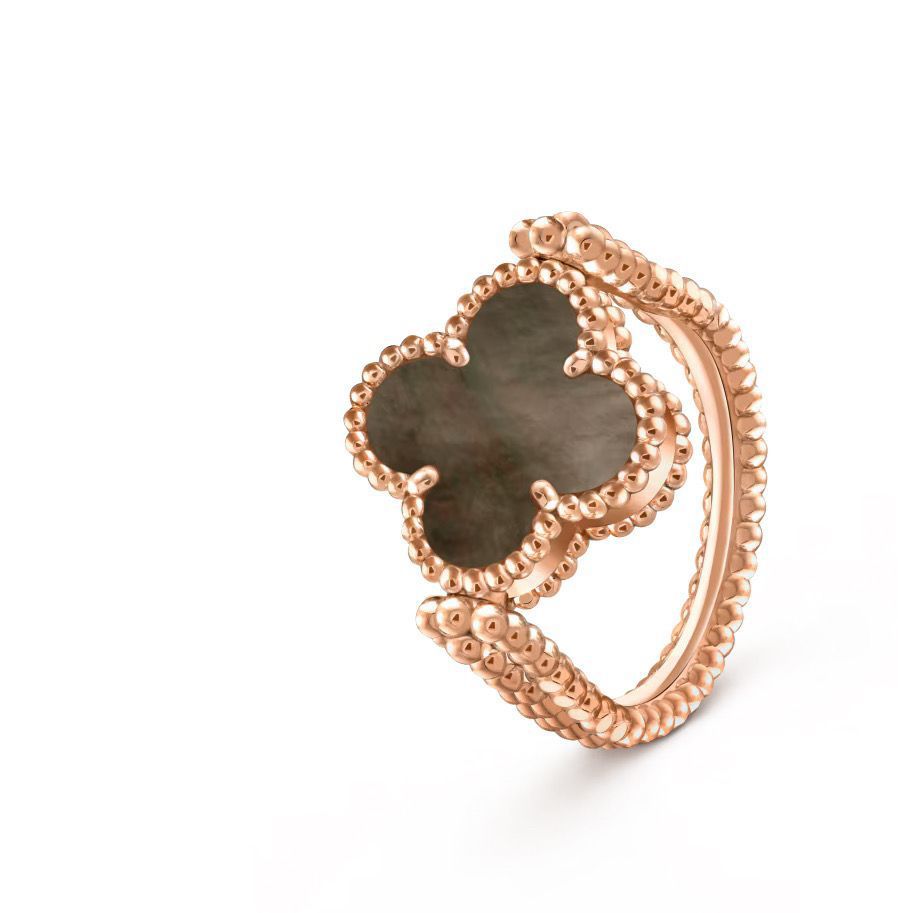 [Amore Jewelry]CLOVER RIVERSIBLE GRAY AGATE RING