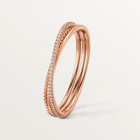 [Amore Jewelry]ETINCELLE HALF-PAVED DIAMOND BRACELET