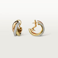 [Amore Jewelry]TRINITY HALF DIAMOND  CLASSIC EARRINGS