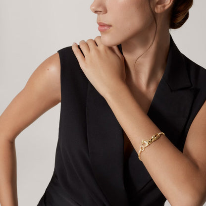 [Amore Jewelry]PANTHERE HALF DIAMOND ON CHAIN BRACELET