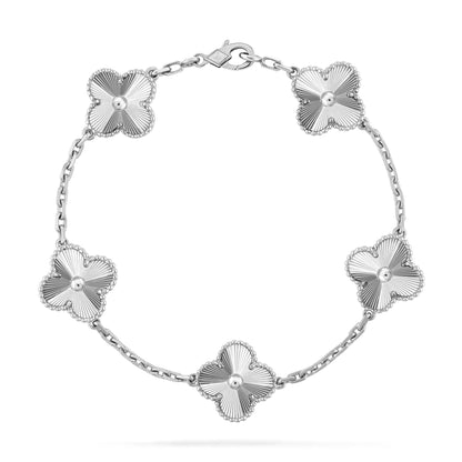[Amore Jewelry]CLOVER SILVER 5 MOTIFS BRACELET