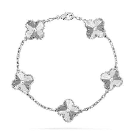 [Amore Jewelry]CLOVER SILVER 5 MOTIFS BRACELET