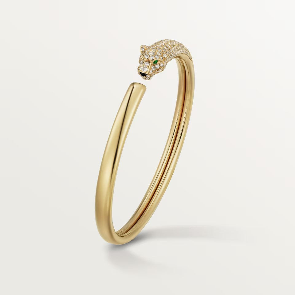 [Amore Jewelry]PANTHERE HALF DIAMOND OPEN BRACELET