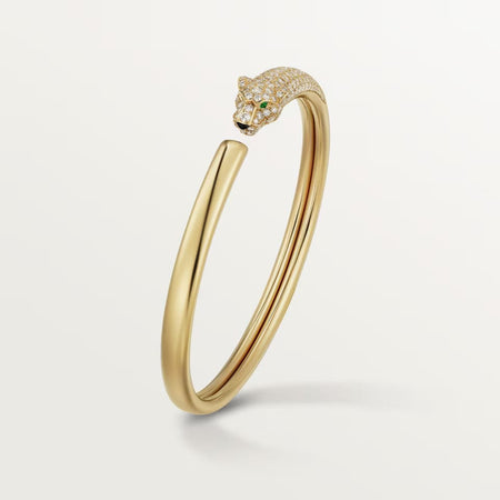 [Amore Jewelry]PANTHERE HALF DIAMOND OPEN BRACELET