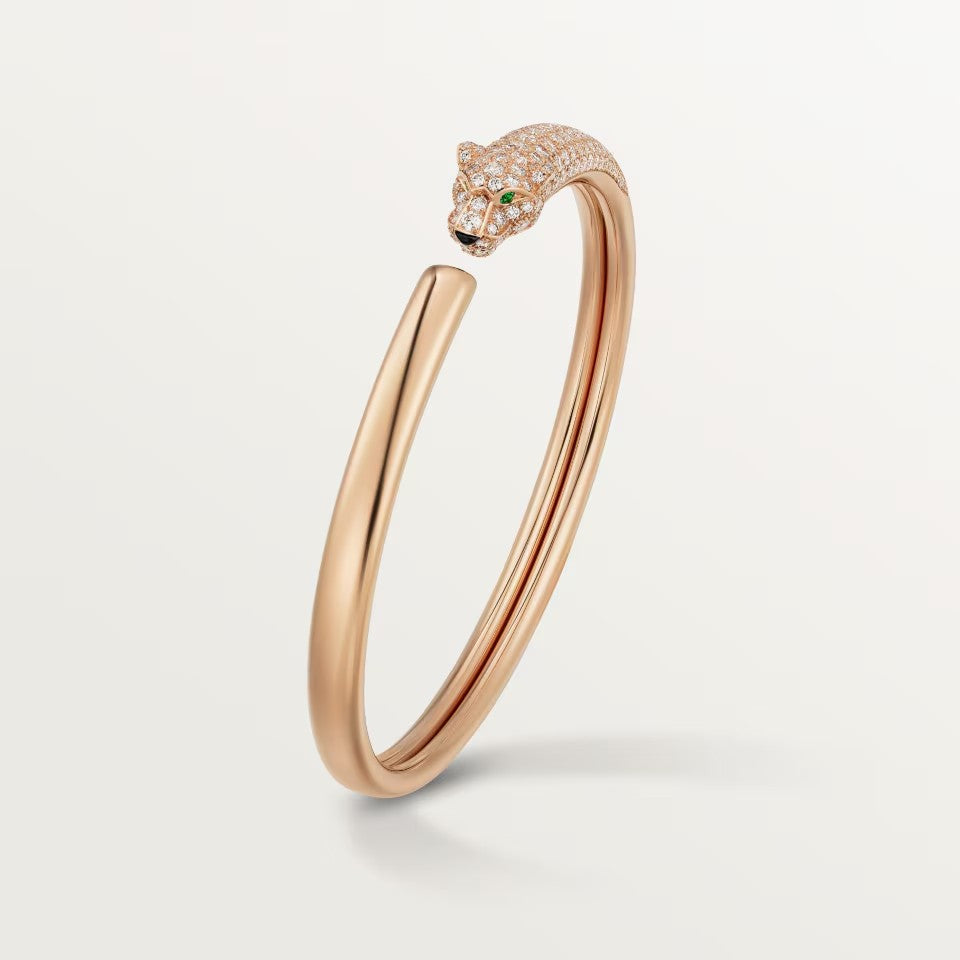 [Amore Jewelry]PANTHERE HALF DIAMOND OPEN BRACELET