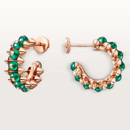 [Amore Jewelry]CLASH 7.9MM AGATE CHALCEDONY EARRINGS