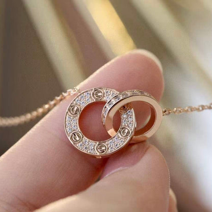 [Amore Jewelry]LOVE  FULL DIAMOND PENDANT NECKLACE